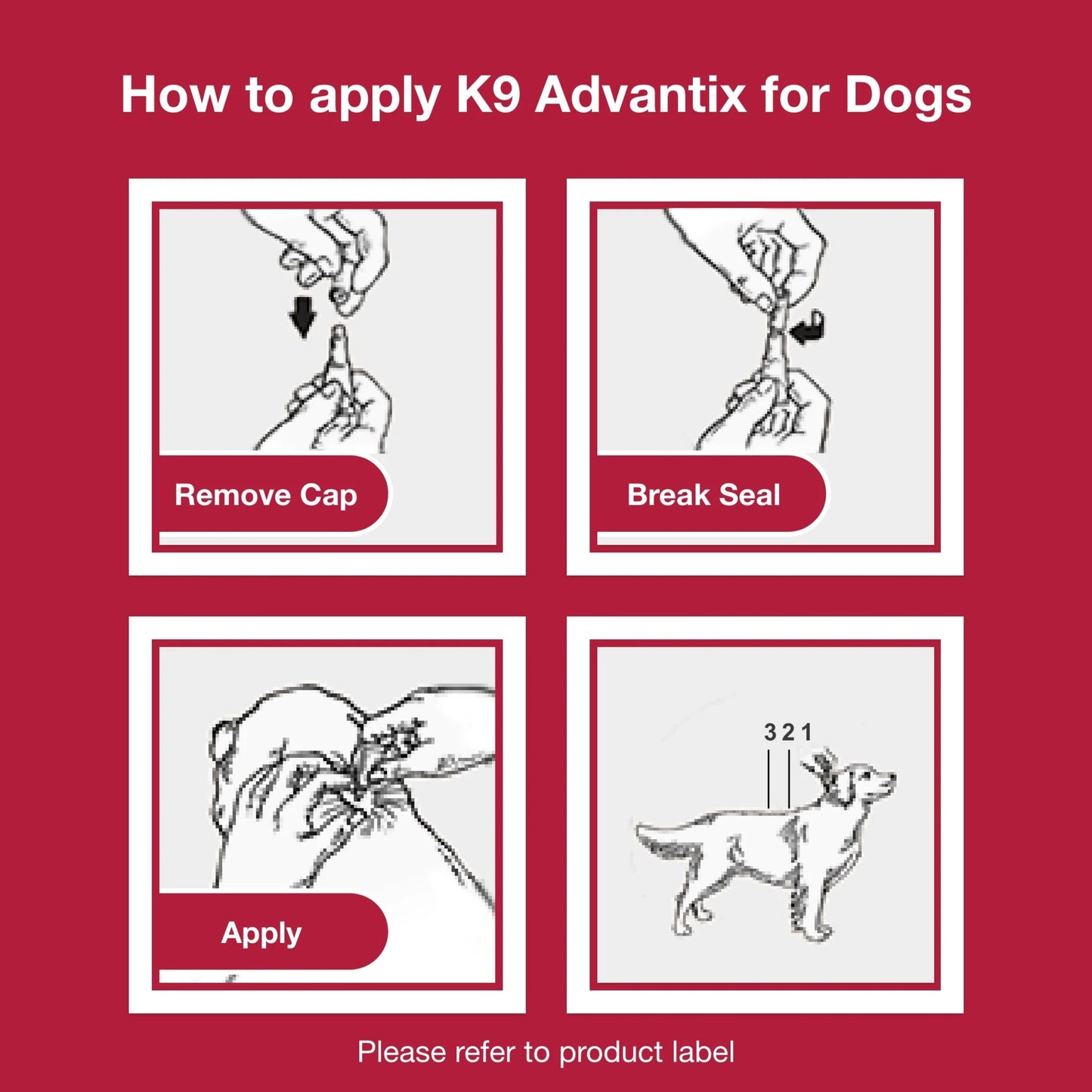 K9 Advantix Flea, Tick & Mosquito Prevention for Medium Dogs 11-20 Lbs., 2-Monthly Treatments