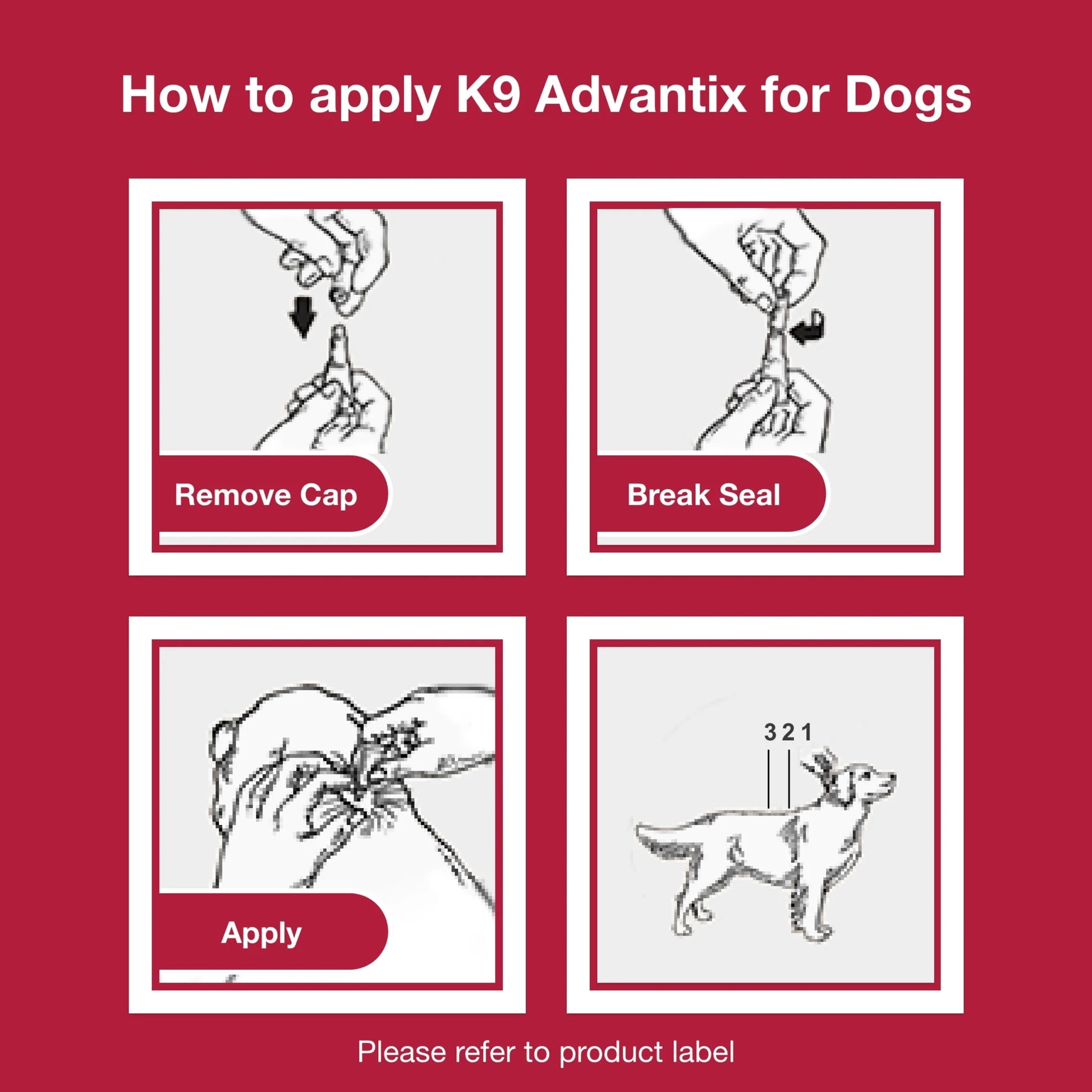 K9 Advantix Flea, Tick & Mosquito Prevention for Medium Dogs 11-20 Lbs., 2-Monthly Treatments