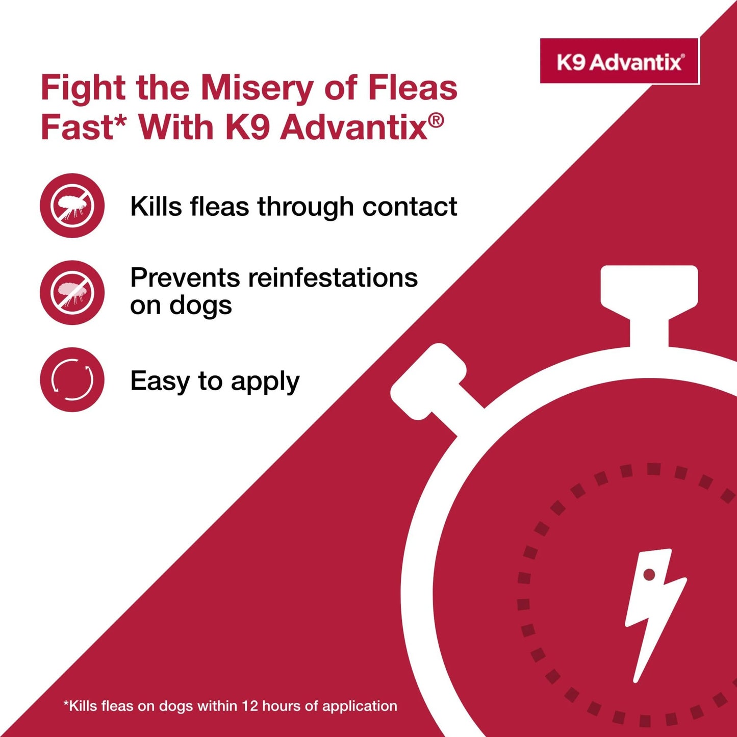 K9 Advantix Flea, Tick & Mosquito Prevention for Medium Dogs 11-20 Lbs., 2-Monthly Treatments