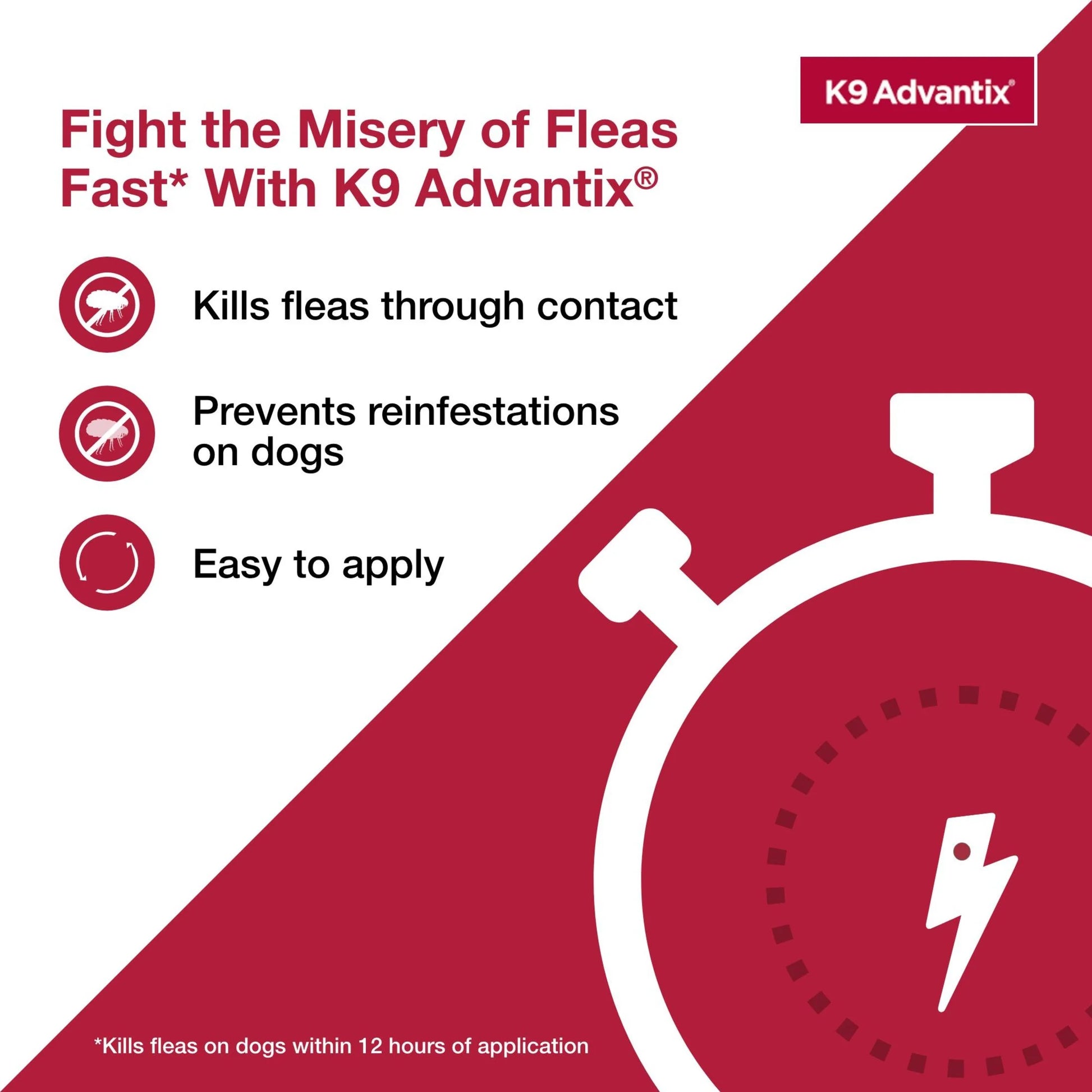 K9 Advantix Flea, Tick & Mosquito Prevention for Medium Dogs 11-20 Lbs., 2-Monthly Treatments