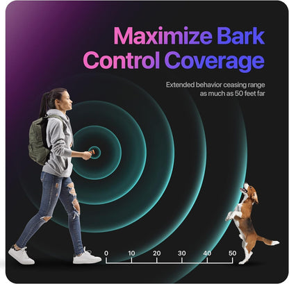 Dog Bark Deterrent Device Stops Bad Behavior, Professional Dog Training Tool, anti Bark Device for Dogs, Emitters 50Ft Range for Dog Training, to Bark Collar,Dog Training Collar