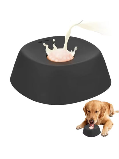 Slow Feeder Pet Bowl and Liquid Lick Mat with Non-Slip Silicone Base, Interactive Treat Dispensing Puzzle Toy for Rapid Eaters