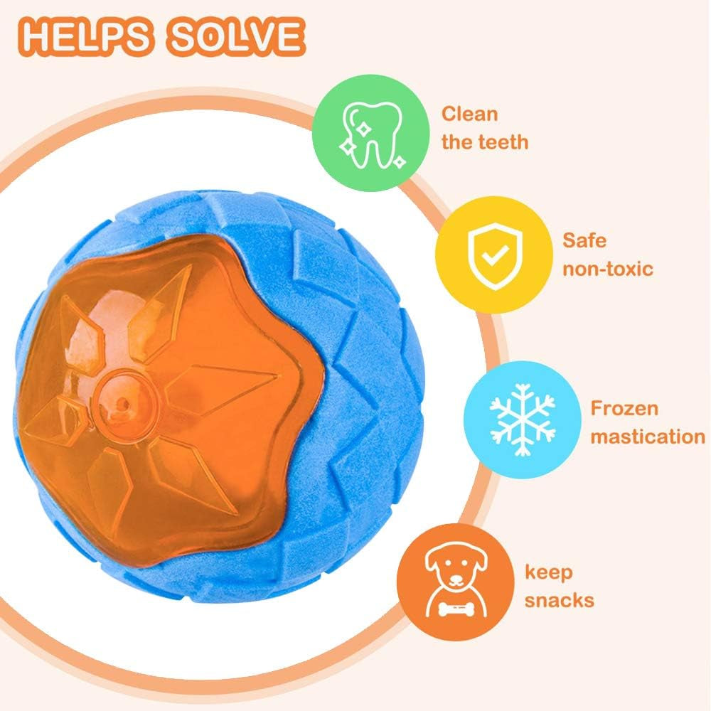 Dog Squeaky Toys 4-Pack, Floating Pool & Beach Toys for Fetch and Interactive Play