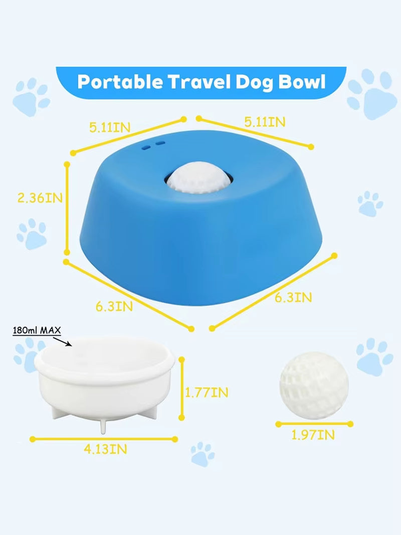 Slow Feeder Pet Bowl and Liquid Lick Mat with Non-Slip Silicone Base, Interactive Treat Dispensing Puzzle Toy for Rapid Eaters
